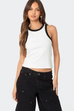 Wes Contrast Ribbed Tank Top
