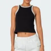 Wes Contrast Ribbed Tank Top