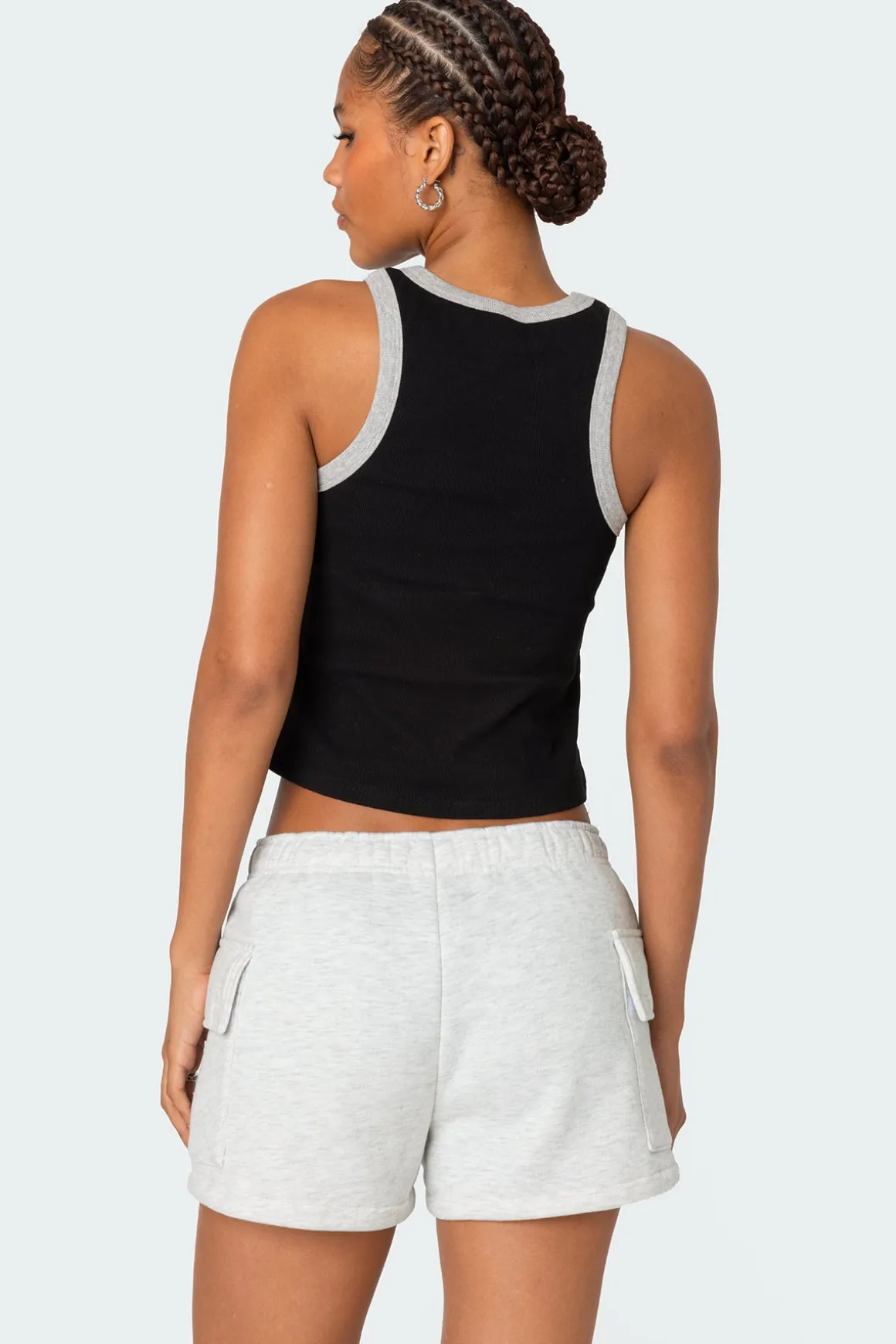 Wes Contrast Ribbed Tank Top