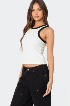Wes Contrast Ribbed Tank Top