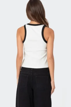 Wes Contrast Ribbed Tank Top
