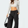 Wide Leg Cargo Sweatpants
