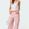 Wide Leg Cargo Sweatpants