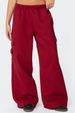 Wide Leg Cargo Sweatpants