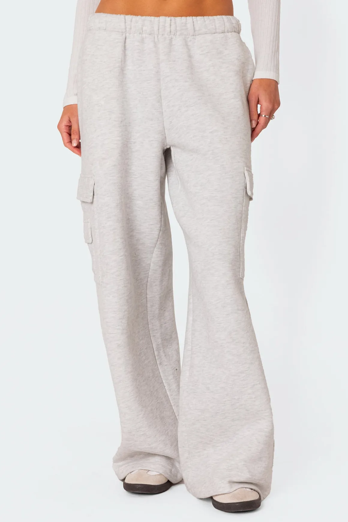 Wide Leg Cargo Sweatpants