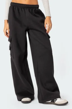Wide Leg Cargo Sweatpants