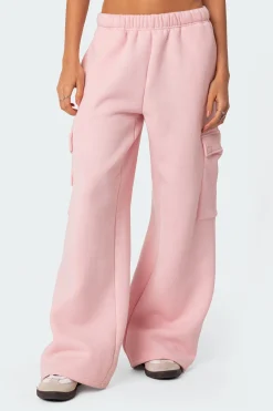 Wide Leg Cargo Sweatpants