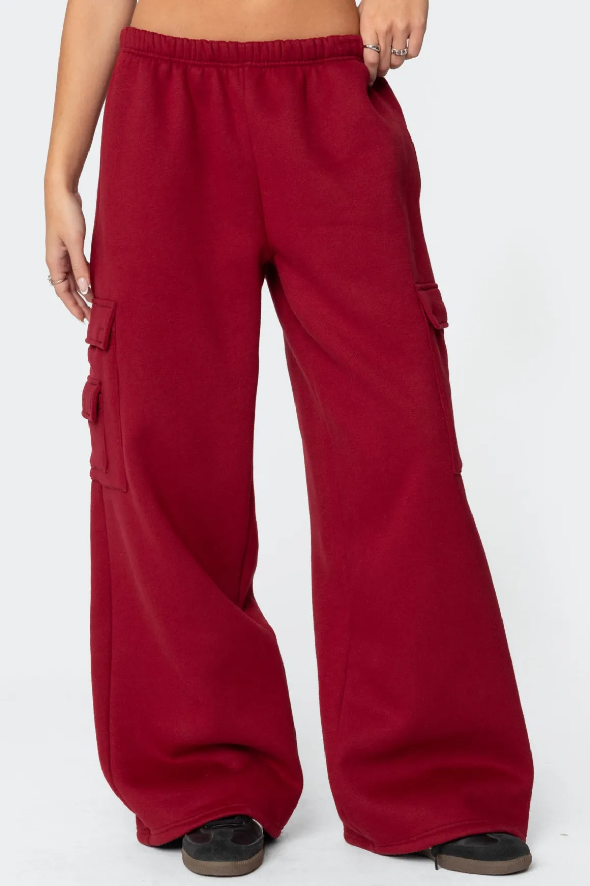 Wide Leg Cargo Sweatpants