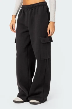 Wide Leg Cargo Sweatpants