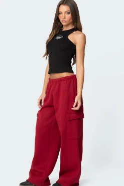 Wide Leg Cargo Sweatpants