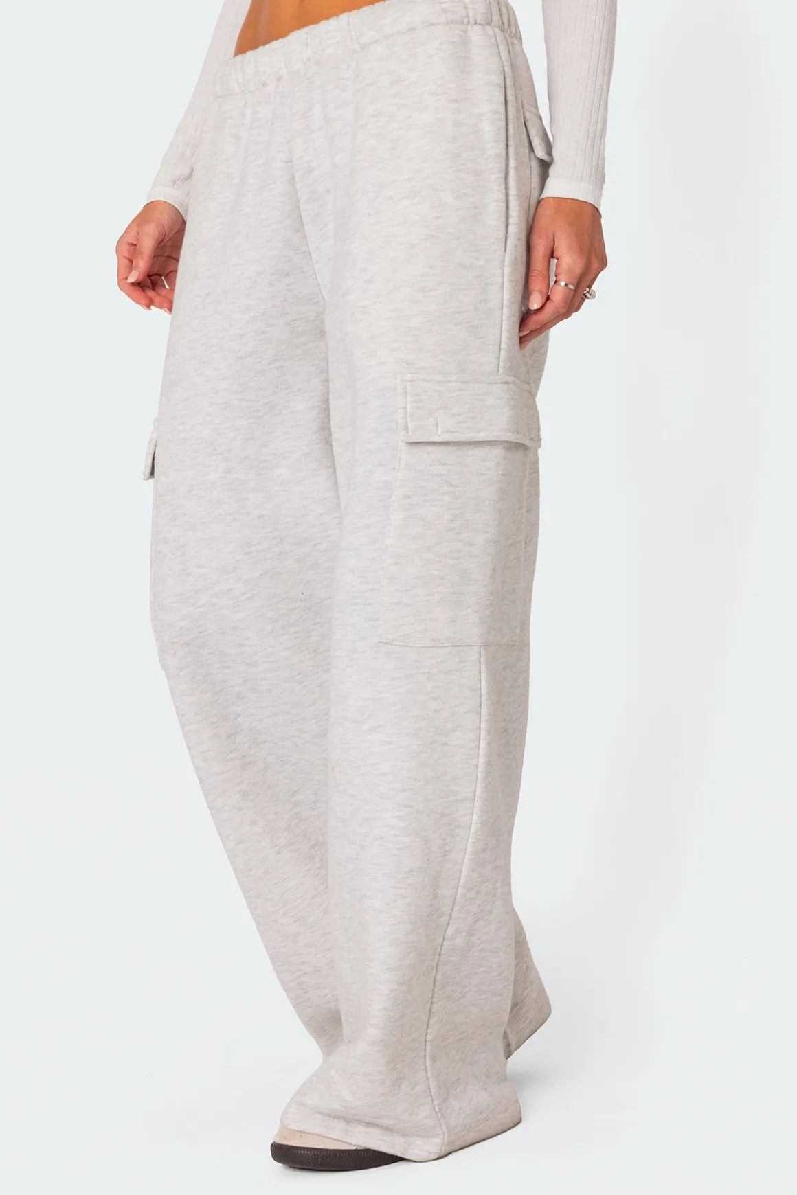 Wide Leg Cargo Sweatpants