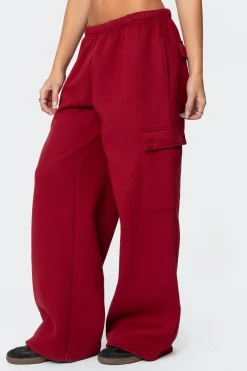 Wide Leg Cargo Sweatpants