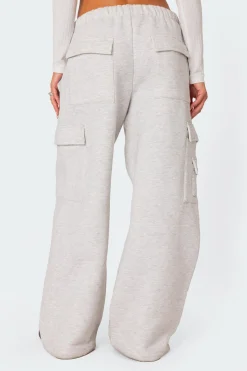 Wide Leg Cargo Sweatpants