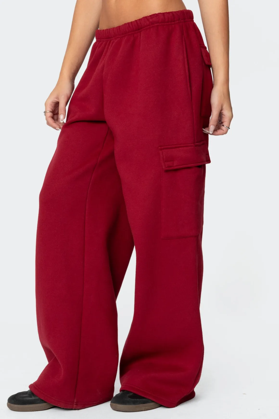Wide Leg Cargo Sweatpants