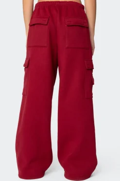 Wide Leg Cargo Sweatpants