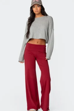 Wide Leg Fold Over Pants