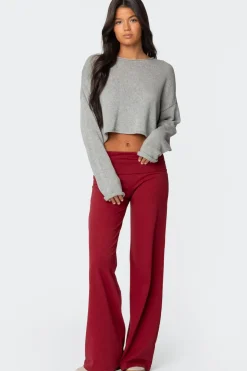 Wide Leg Fold Over Pants