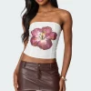 Wild Blossom Lace Up Mesh Corset