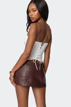 Wild Blossom Lace Up Mesh Corset