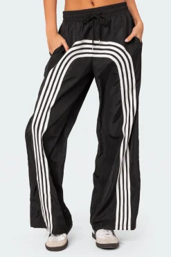 Wilda Striped Nylon Track Pants