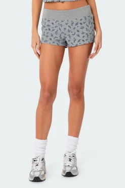 Wildflower Waffle Low Rise Micro Shorts
