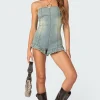 Winnie Washed Denim Romper
