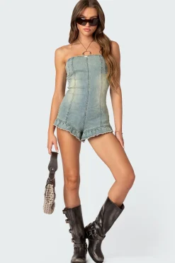 Winnie Washed Denim Romper