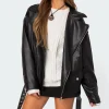 Wrenley Oversized Faux Leather Jacket