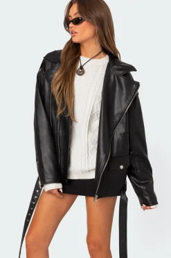 Wrenley Oversized Faux Leather Jacket