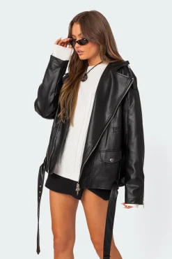 Wrenley Oversized Faux Leather Jacket