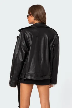 Wrenley Oversized Faux Leather Jacket