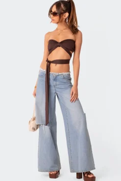 Wyatt Wrap Tie Bandeau Top