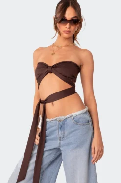 Wyatt Wrap Tie Bandeau Top