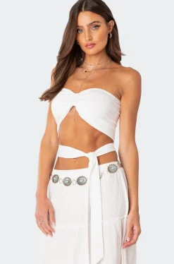 Wyatt Wrap Tie Bandeau Top