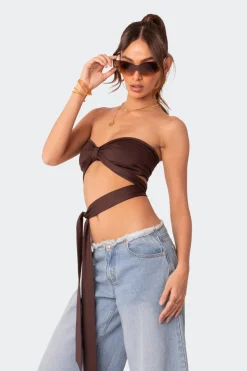 Wyatt Wrap Tie Bandeau Top