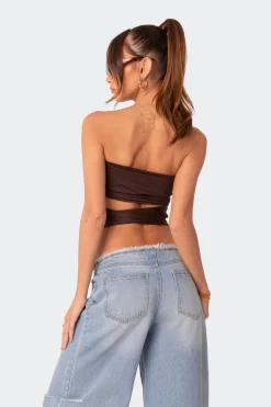 Wyatt Wrap Tie Bandeau Top