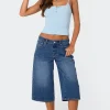 Xtra Long Low Rise Denim Bermuda Shorts
