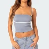 Yang Contrast Strap Tank Top
