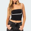Yang Contrast Strap Tank Top