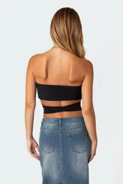 Zia Ribbed Ring Tie Crop Top