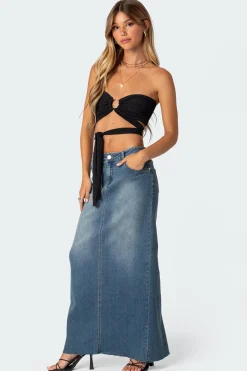 Zia Ribbed Ring Tie Crop Top