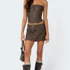 Ziva Faux Leather Mini Skirt
