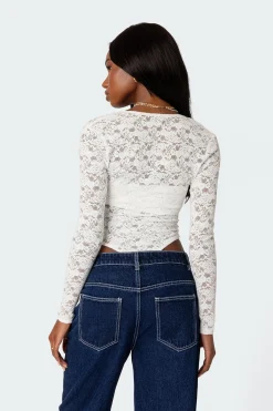 Zoey Sheer Lace Two Piece Bodysuit