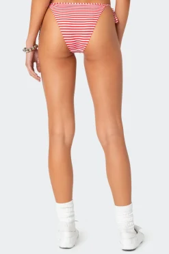 Zora Striped String Bikini Bottom